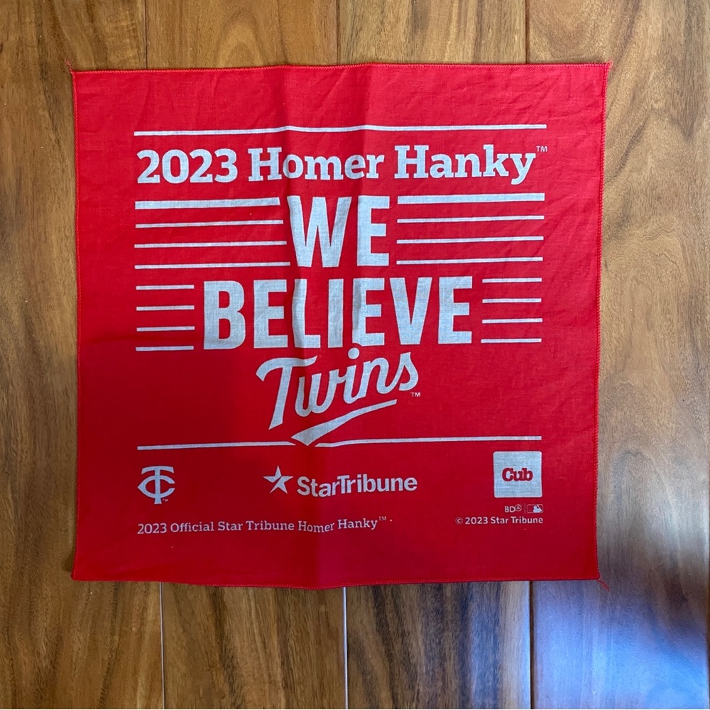 Minnesota Twins Baseball 2023 Homer Hanky, NWOT